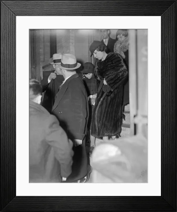 Framed Print : Gloria Vanderbilt Exiting From a Church Framed Print : Gloria Vanderbilt Exiting From a Church