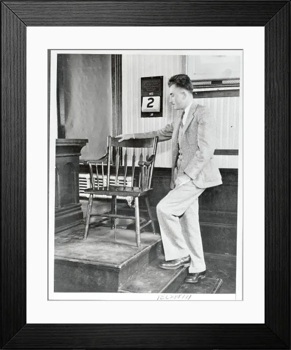 Framed Print : Official Inspecting Chair at Hauptmann Trial Framed Print : Official Inspecting Chair at Hauptmann Trial