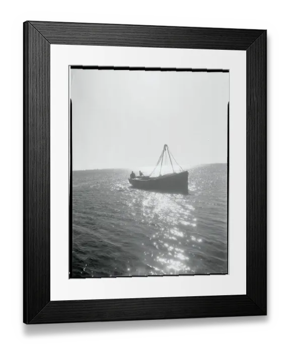 Framed Print : Men Sailing a Boat Framed Print : Men Sailing a Boat