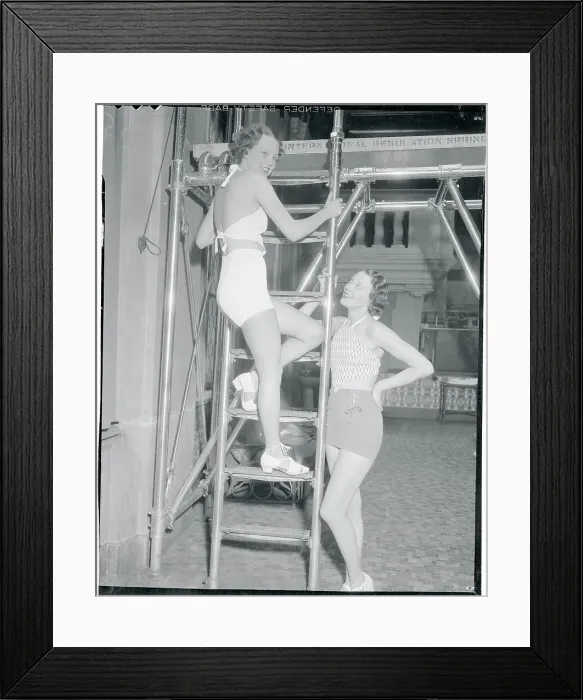 Framed Print : Models Modeling Bathing Suits Framed Print : Models Modeling Bathing Suits