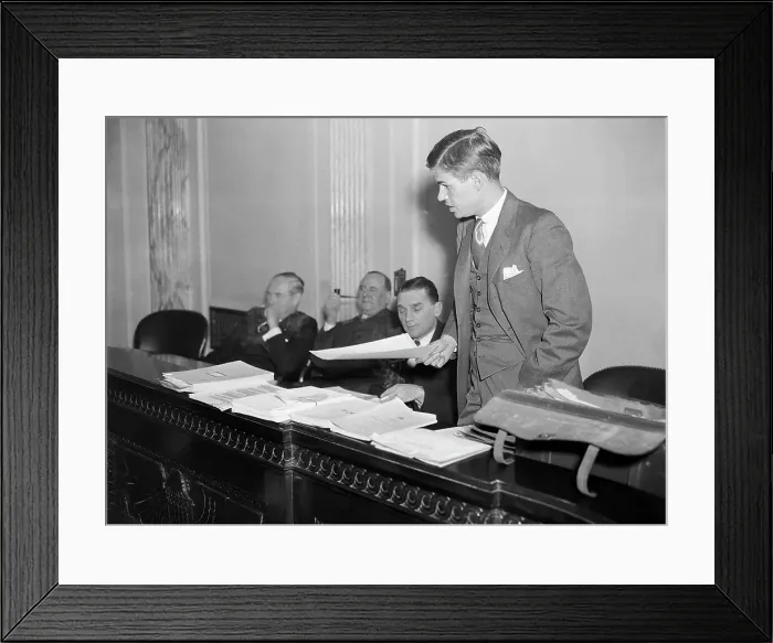 Framed Print : Alger Hiss as Youthful Investigator Framed Print : Alger Hiss as Youthful Investigator