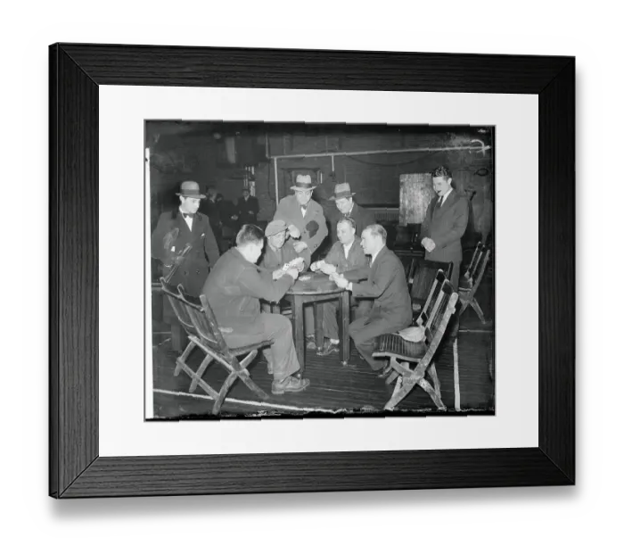 Framed Print : Men Playing Cards Framed Print : Men Playing Cards