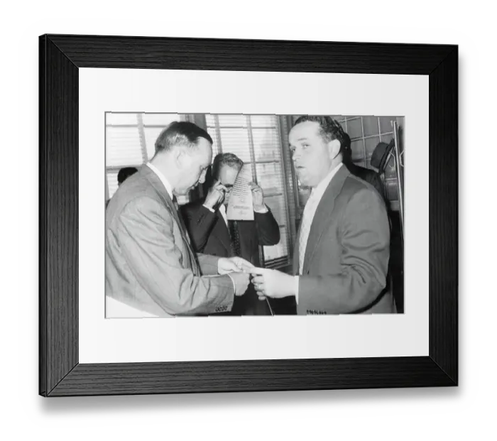 Framed Print : Charles Dixon and Robert Aleman Attending Hearing for Ship Release Framed Print : Charles Dixon and Robert Aleman Attending Hearing for Ship Release