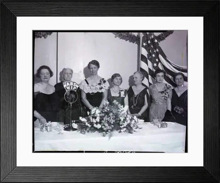 Framed Print : Eleanor Roosevelt Stands with Women at Award Ceremony Framed Print : Eleanor Roosevelt Stands with Women at Award Ceremony