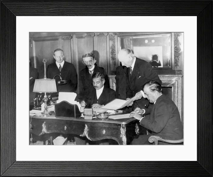 Framed Print : France and Germany Sign Commerce Treaty Framed Print : France and Germany Sign Commerce Treaty