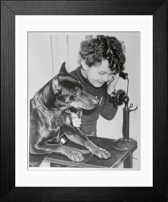 Framed Print : Jackie Merkle and his Dog Framed Print : Jackie Merkle and his Dog