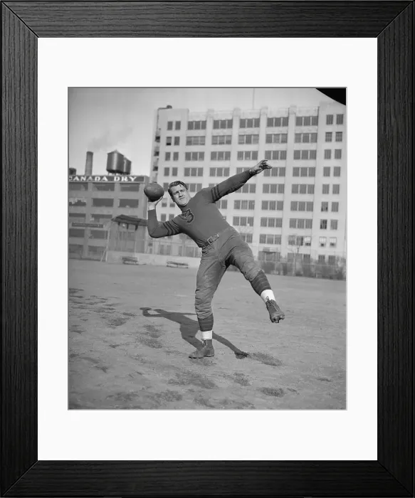 Framed Print : Bronco Nagurski Throwing Football Framed Print : Bronco Nagurski Throwing Football