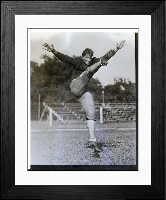 Framed Print : Alabama Quarterback Practicing Kicks Framed Print : Alabama Quarterback Practicing Kicks