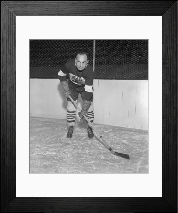 Framed Print : Howie Morenz Posing with Hockey Stick Framed Print : Howie Morenz Posing with Hockey Stick