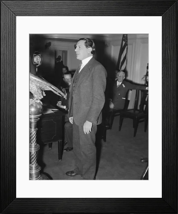 Framed Print : H. T. Anslinger Speaking at Conference Framed Print : H. T. Anslinger Speaking at Conference