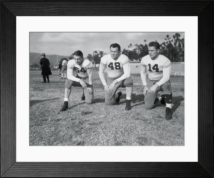 Framed Print : Portrait of Three Top Football Players Framed Print : Portrait of Three Top Football Players