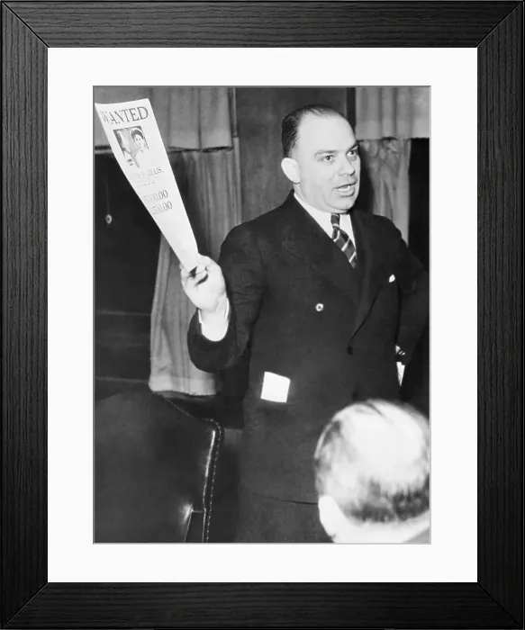 Framed Print : Hugh Clegg Announces Gangster's Death Framed Print : Hugh Clegg Announces Gangster's Death