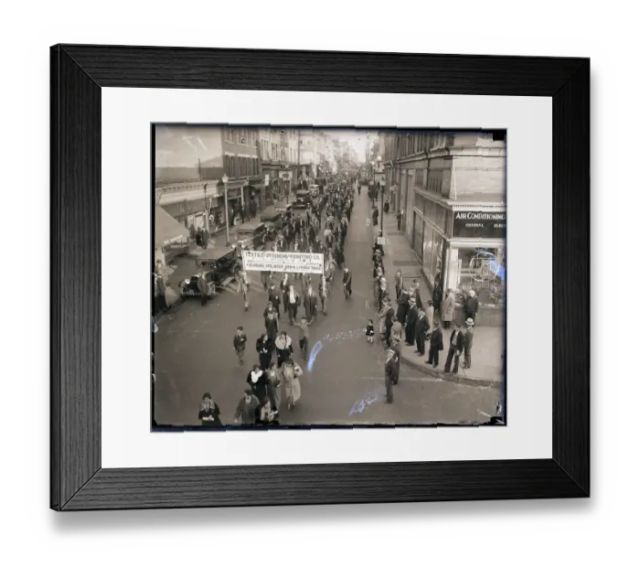 Framed Print : Parade of Striking Textile Workers in New Jersey Framed Print : Parade of Striking Textile Workers in New Jersey