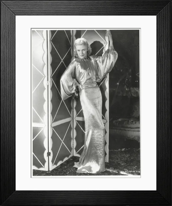 Framed Print : Ginger Rogers Modeling Evening Gown Framed Print : Ginger Rogers Modeling Evening Gown
