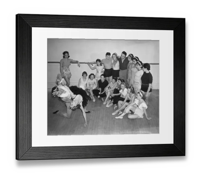 Framed Print : George Balanchine With His Pupils Framed Print : George Balanchine With His Pupils