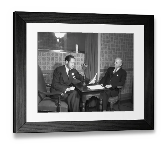 Framed Print : William S. Paley Speaking on Radio Show Framed Print : William S. Paley Speaking on Radio Show