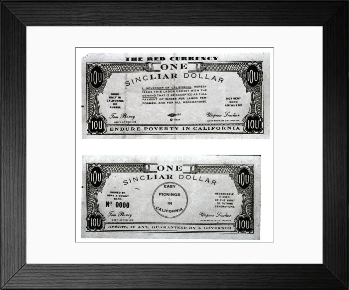 Framed Print : Fake Sinclair Dollars Framed Print : Fake Sinclair Dollars