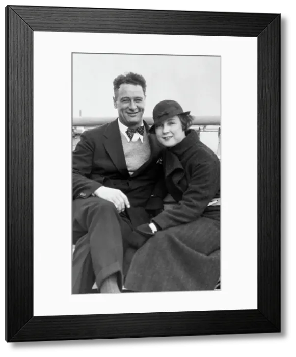 Framed Print : Lou Gehrig And Wife Aboard Ship Framed Print : Lou Gehrig And Wife Aboard Ship