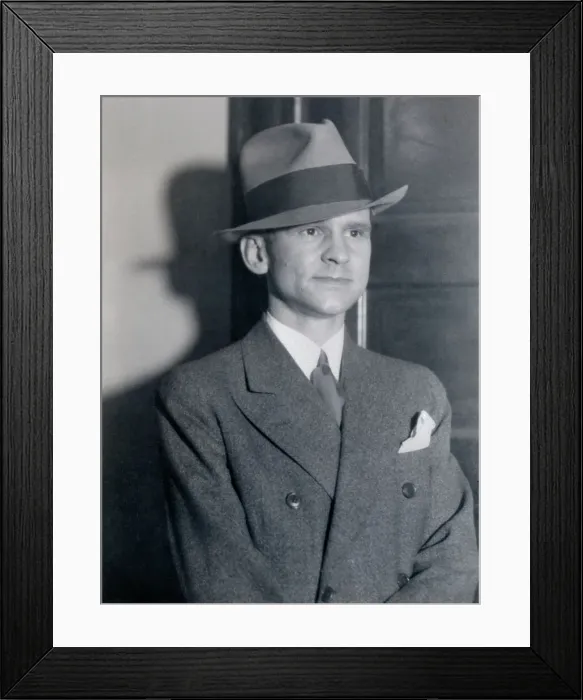 Framed Print : Portrait of Melvin Purvis Posing in Hat Framed Print : Portrait of Melvin Purvis Posing in Hat