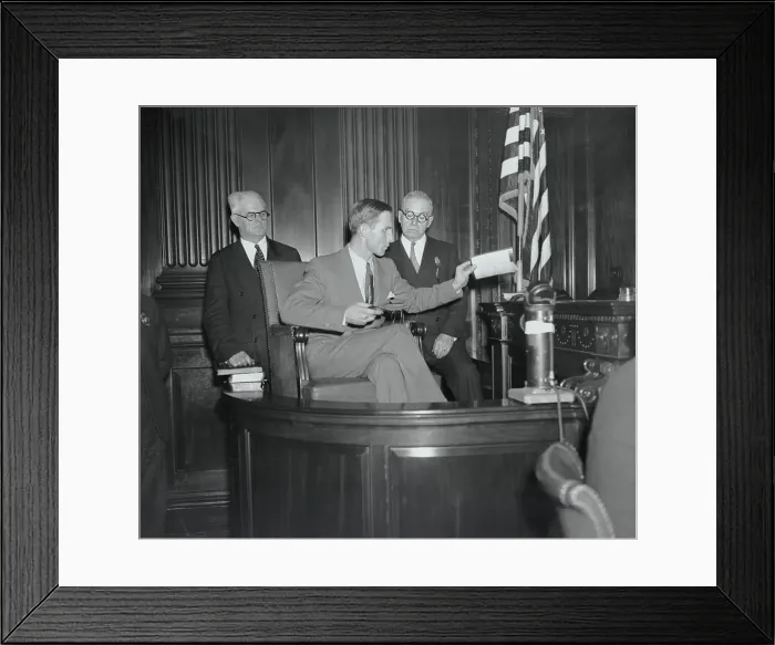 Framed Print : Bruno R. Hauptmann During Trial Framed Print : Bruno R. Hauptmann During Trial