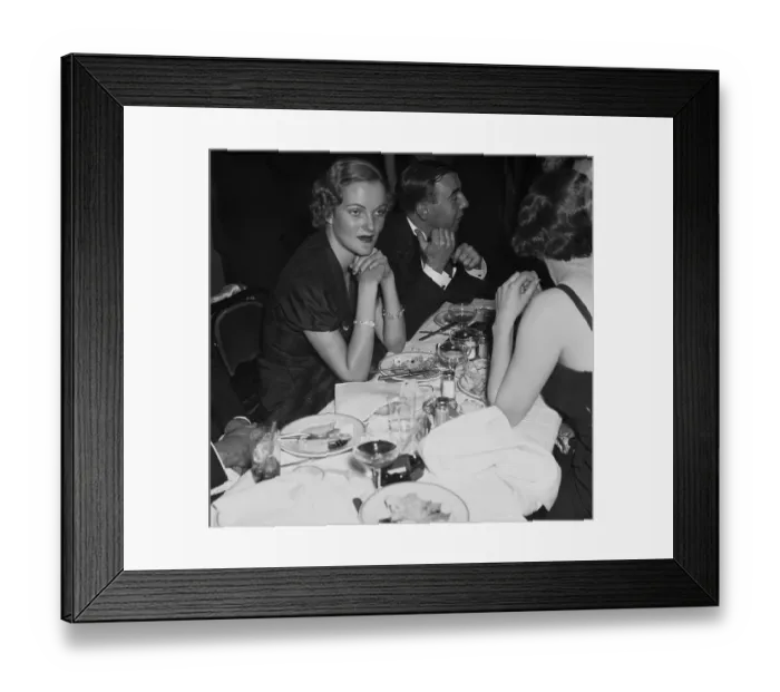 Framed Print : Doris Duke and Count Rene De Chambrun at Table Framed Print : Doris Duke and Count Rene De Chambrun at Table