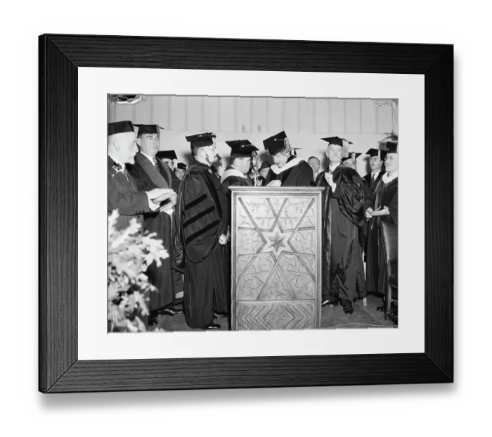 Framed Print : Albert Einstein Receives Degree