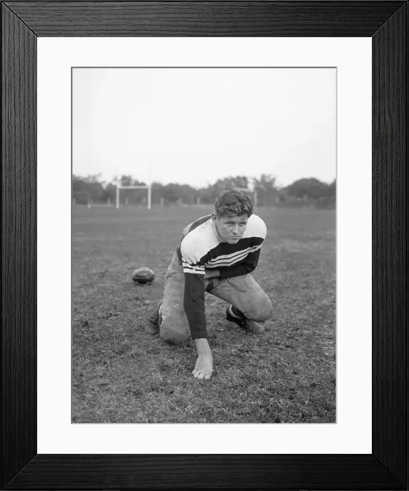Framed Print : Joseph Patrick Kennedy Jr. Posing on Football Field Framed Print : Joseph Patrick Kennedy Jr. Posing on Football Field