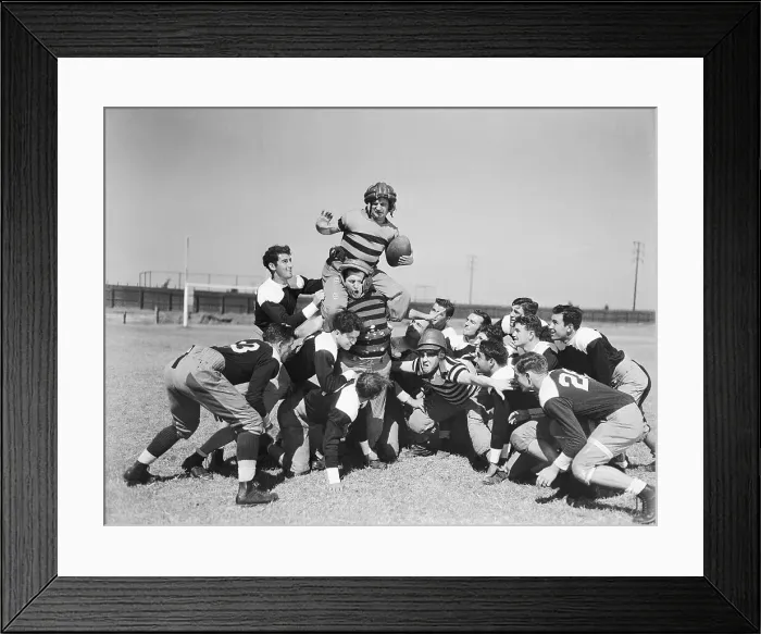 Framed Print : Three Stooges Playing Football Framed Print : Three Stooges Playing Football
