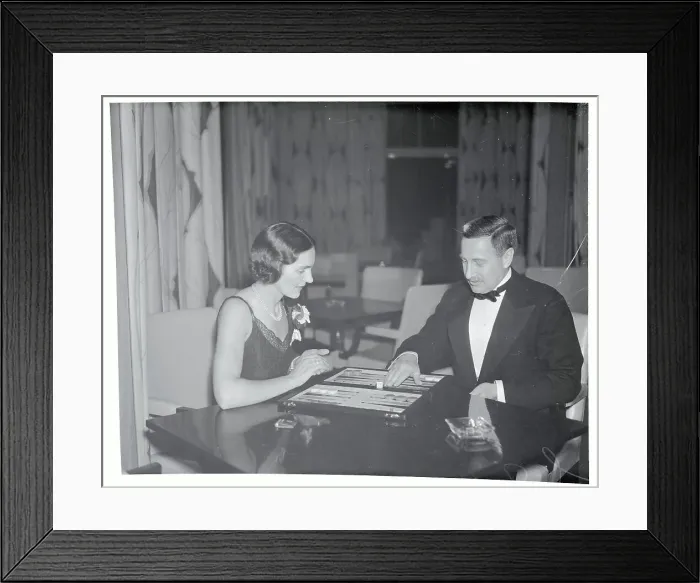Framed Print : Debutantes Playing Backgammon Framed Print : Debutantes Playing Backgammon