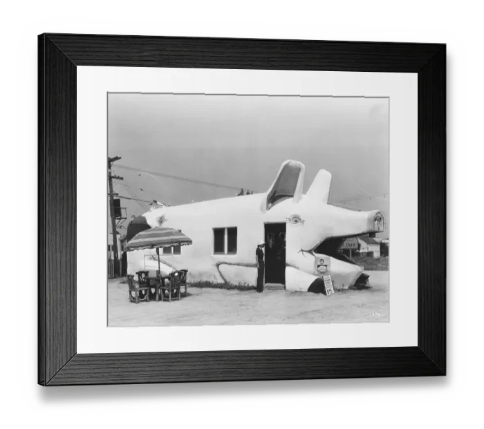 Framed Print : Pig Shaped Eating Establishment