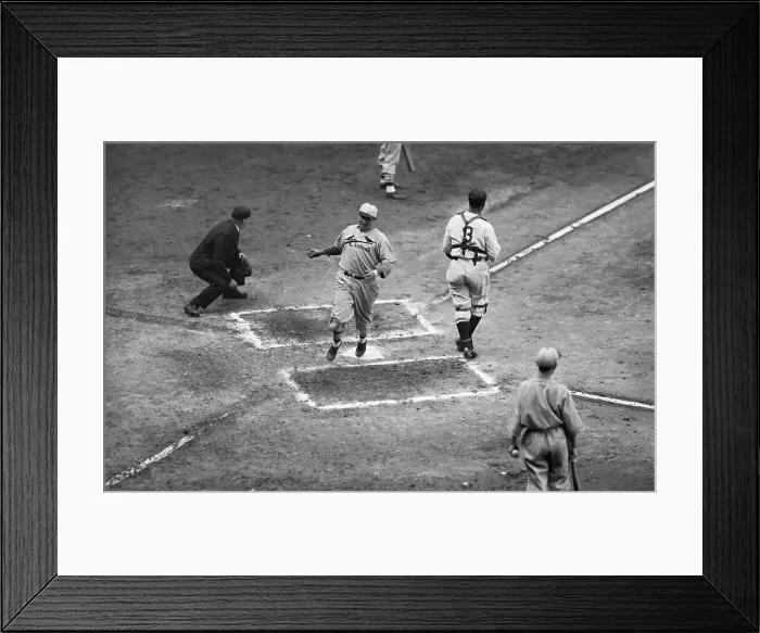 Framed Print : Cardinals Player Stepping On Home Plate Framed Print : Cardinals Player Stepping On Home Plate