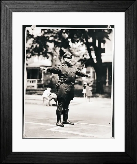 Framed Print : Policeman Directing Traffic Framed Print : Policeman Directing Traffic