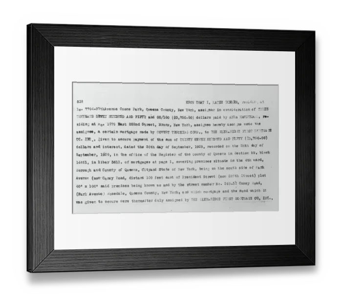 Framed Print : Mrs. Hauptmann's Mortgage Purchase Furnishes New Clue Framed Print : Mrs. Hauptmann's Mortgage Purchase Furnishes New Clue