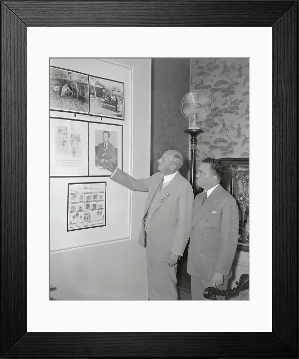 Framed Print : Cummings and Hoover at Display Case Framed Print : Cummings and Hoover at Display Case