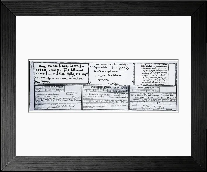 Framed Print : Handwriting Samples Concerning Lindbergh Framed Print : Handwriting Samples Concerning Lindbergh