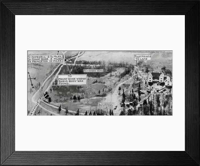 Framed Print : Lindbergh Baby Crime Scene Framed Print : Lindbergh Baby Crime Scene
