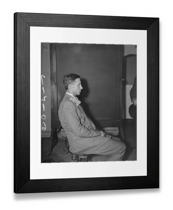 Framed Print : Profile of Bruno R. Hauptmann Framed Print : Profile of Bruno R. Hauptmann