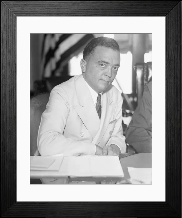 Framed Print : J. Edgar Hoover Investigating Lindbergh Kidnapping Case Framed Print : J. Edgar Hoover Investigating Lindbergh Kidnapping Case