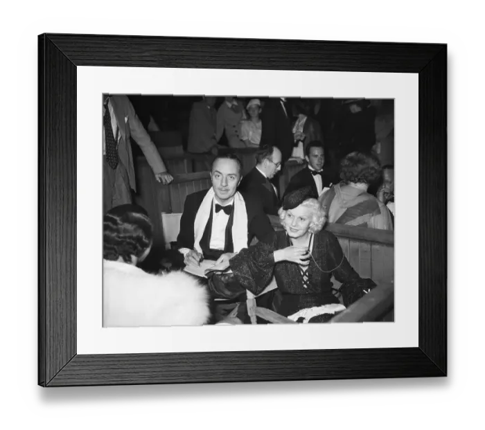 Framed Print : Jean Harlow and William Powell Attending Production Framed Print : Jean Harlow and William Powell Attending Production