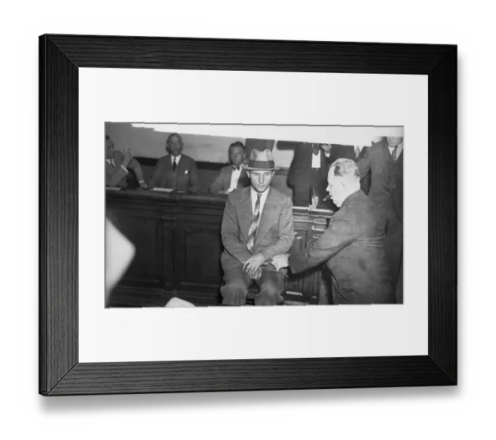 Framed Print : Hauptman in Court for Kidnapping Framed Print : Hauptman in Court for Kidnapping
