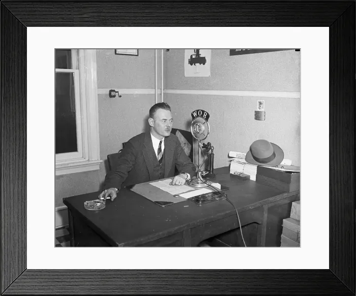 Framed Print : H. Norman Schwarzkopf at Radio Station Microphone Framed Print : H. Norman Schwarzkopf at Radio Station Microphone