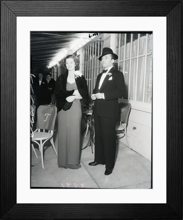 Framed Print : Myrna Loy & New Hubby Arthur Hornblow