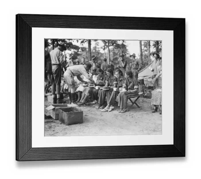 Framed Print : Women Strikers Eat in Prison Camp Framed Print : Women Strikers Eat in Prison Camp