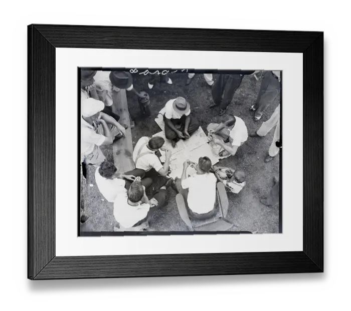 Framed Print : Pickets Pass Time Playing Bridge Framed Print : Pickets Pass Time Playing Bridge