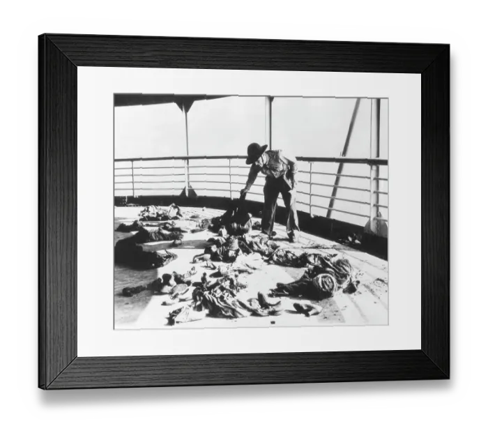 Framed Print : The Deck Of The S.S. Morro Castle Is Inspected Framed Print : The Deck Of The S.S. Morro Castle Is Inspected