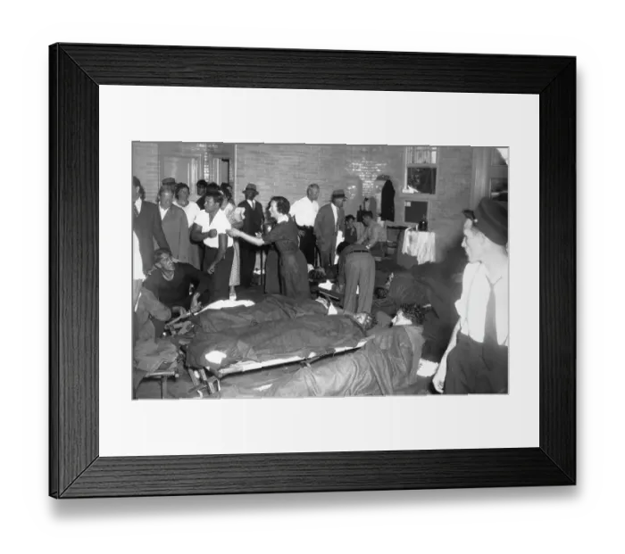 Framed Print : Victims Of S.S. Morro Castle At Firehouse Framed Print : Victims Of S.S. Morro Castle At Firehouse