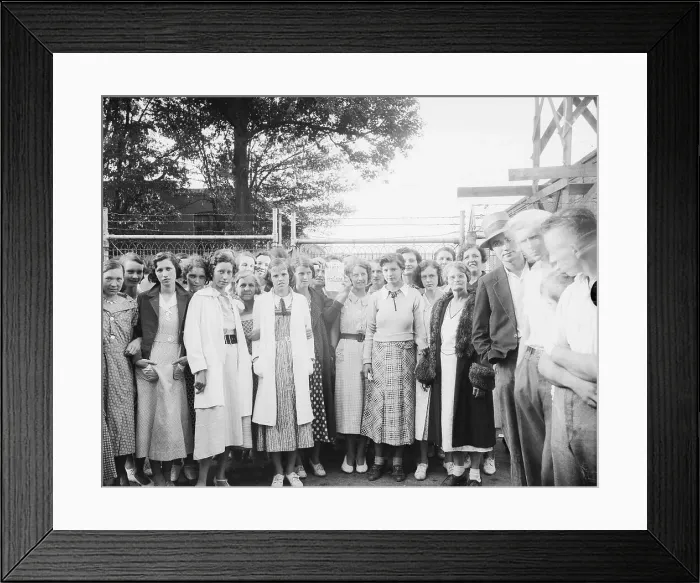 Framed Print : Textile Workers Strike at Southern Mill Framed Print : Textile Workers Strike at Southern Mill