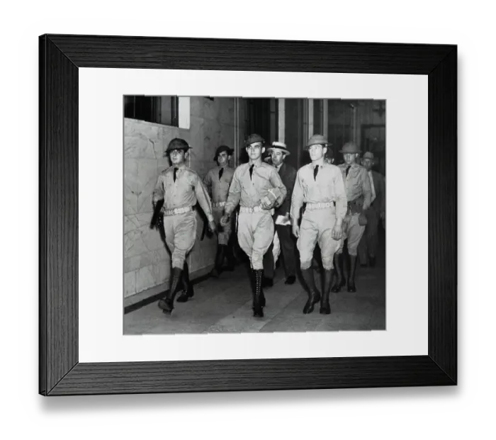 Framed Print : Troops Escorting Huey Long Framed Print : Troops Escorting Huey Long