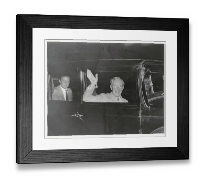 Framed Print : Portrait of Upton Sinclair in Car Framed Print : Portrait of Upton Sinclair in Car