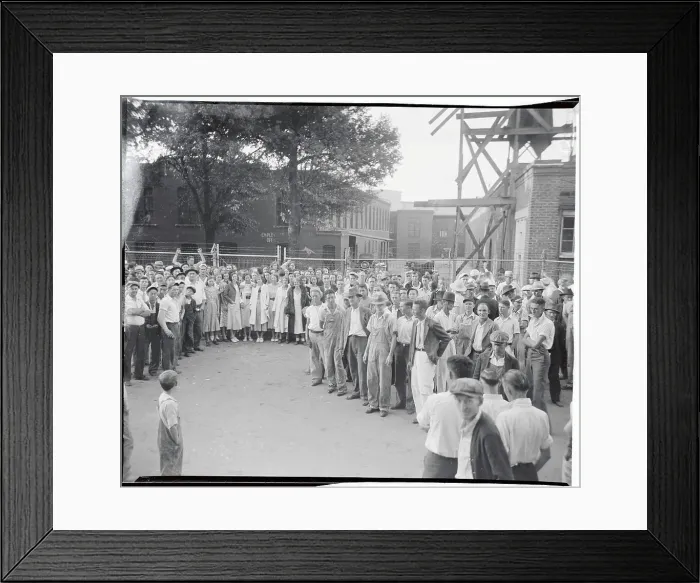 Framed Print : Portrait of Exposition Plant Strikers at Atlanta Georgia Framed Print : Portrait of Exposition Plant Strikers at Atlanta Georgia